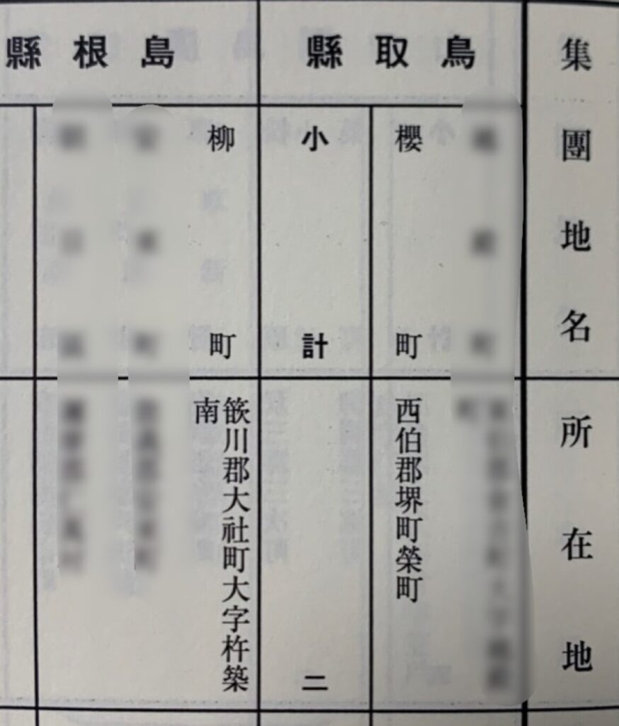 大社柳町遊郭、私娼窟。『業態者集團地域二關スル調』より。