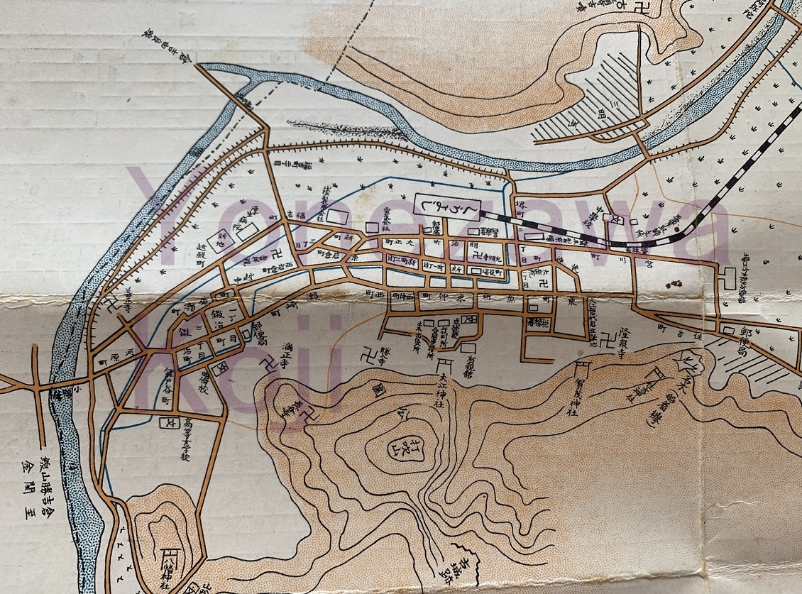 1929倉吉町地図新地遊郭