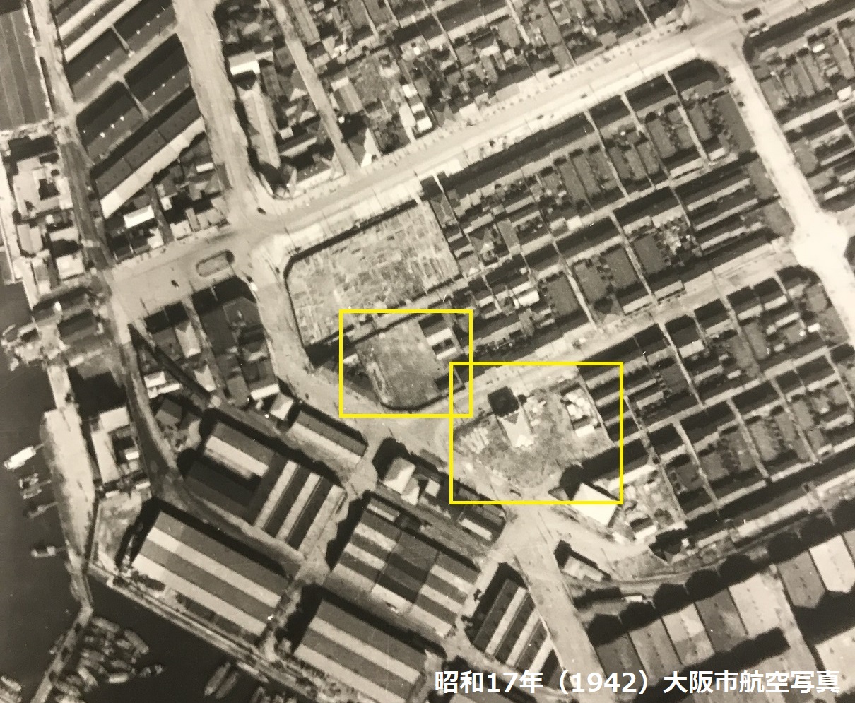 1942年大阪市航空写真港区築港