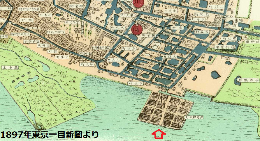 明治時代の洲崎遊郭の地図