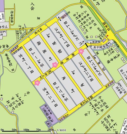 江戸時代の吉原遊郭地図