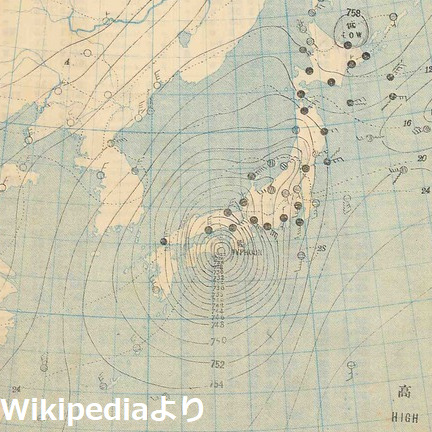 室戸台風の天気図