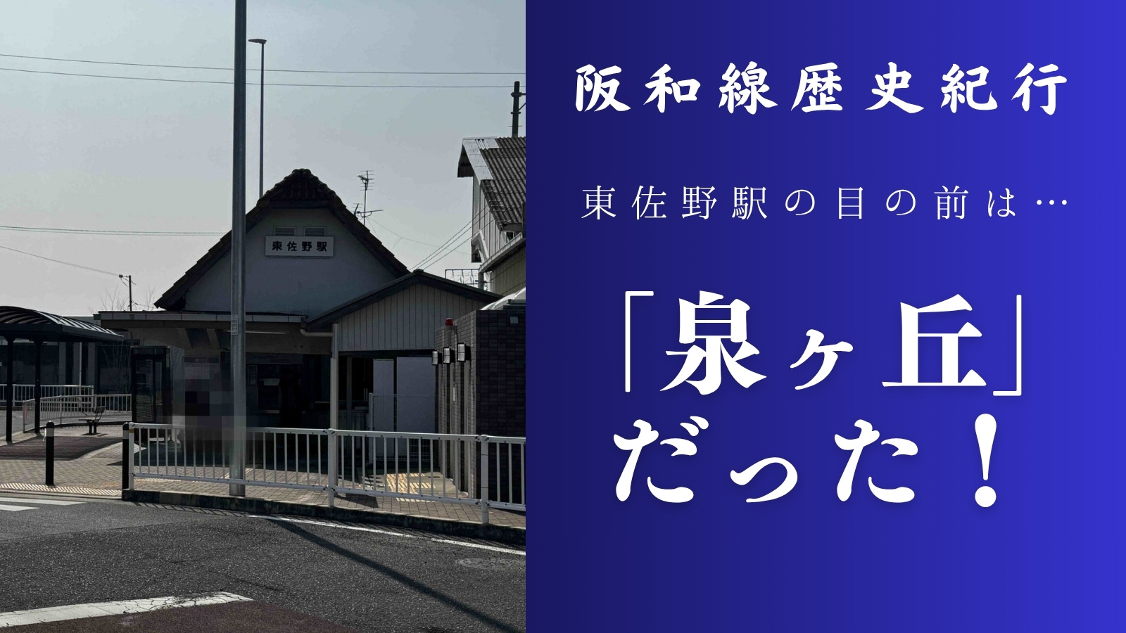 阪和線東佐野駅と泉ヶ丘の歴史