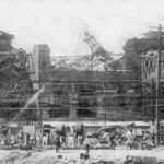 関東大震災で倒壊した二代目横浜駅とその遺構