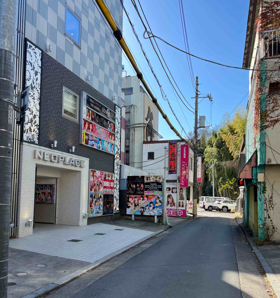 水戸市の旧大工町。現在は天王町として風俗街に