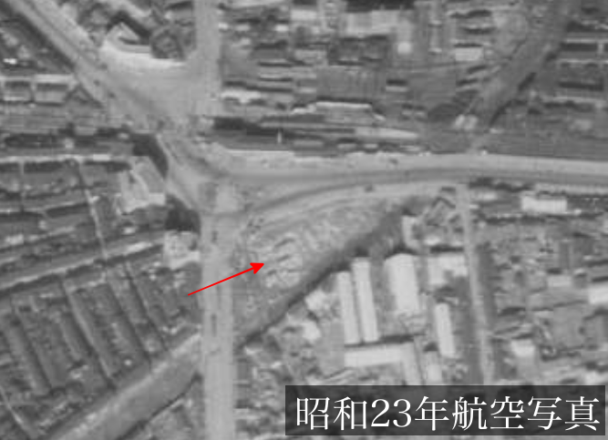 1948年阪神野田駅付近航空写真
