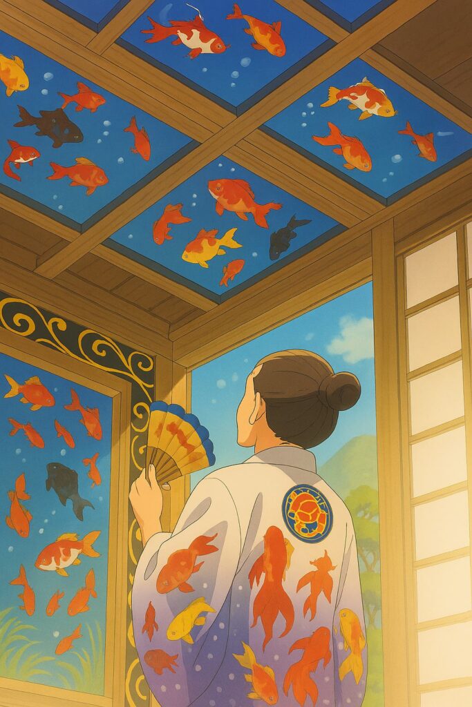 淀屋の天井金魚